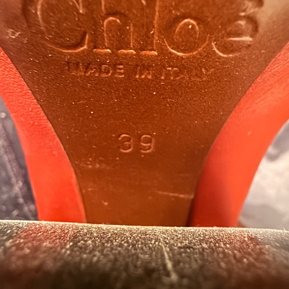 Chloe Women's Leather Ankle Boots with Chunky Heel size 39 - Picture 7 of 7